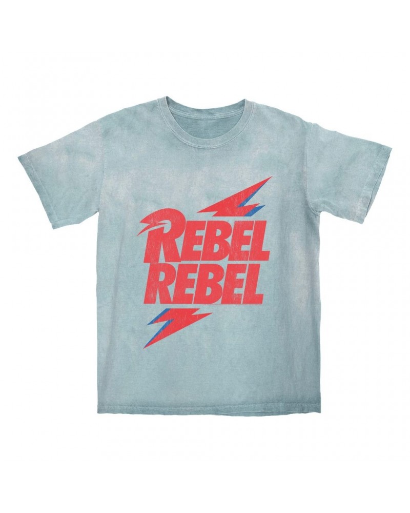 David Bowie T-shirt | Rebel Rebel Lightning Bolt Distressed Color Blast Shirt $10.78 Shirts