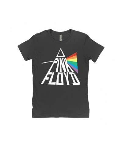 Pink Floyd Ladies' Boyfriend T-Shirt | Dark Side Of The Moon Modern Prism Shirt $10.48 Shirts