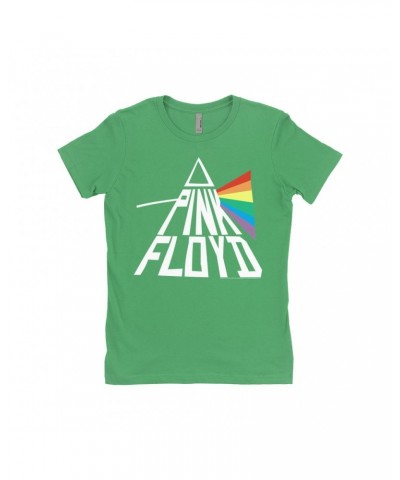 Pink Floyd Ladies' Boyfriend T-Shirt | Dark Side Of The Moon Modern Prism Shirt $10.48 Shirts