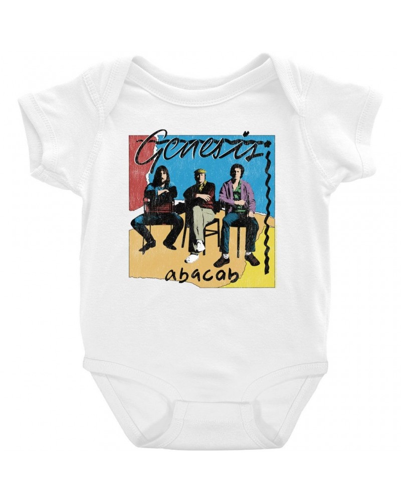 Genesis Baby Short Sleeve Bodysuit | Abacab Album Retro Image Distressed Bodysuit $8.78 Kids