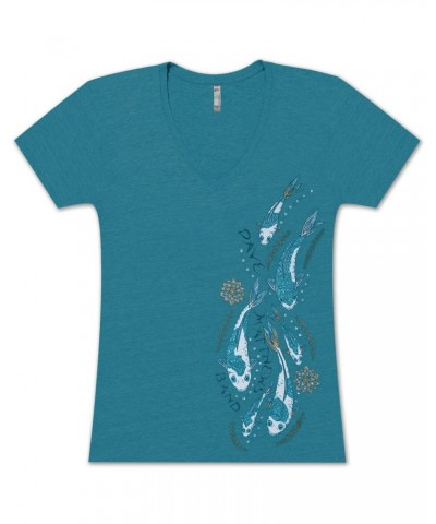 Dave Matthews Band Women's Koi Fish V-Neck Shirt $5.41 Shirts