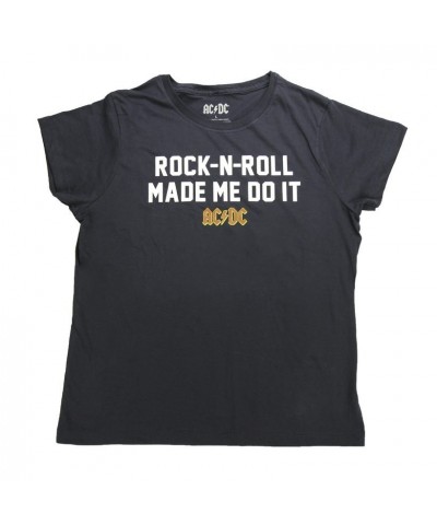 AC/DC Women's Rock & Roll Made Me Do It T-Shirt $6.46 Shirts