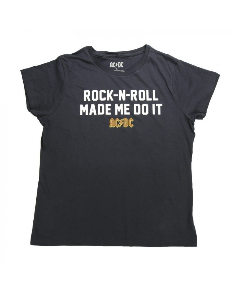 AC/DC Women's Rock & Roll Made Me Do It T-Shirt $6.46 Shirts