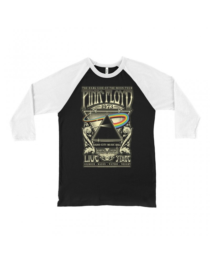 Pink Floyd 3/4 Sleeve Baseball Tee | Live On Stage At Carnegie Hall Shirt $11.38 Shirts