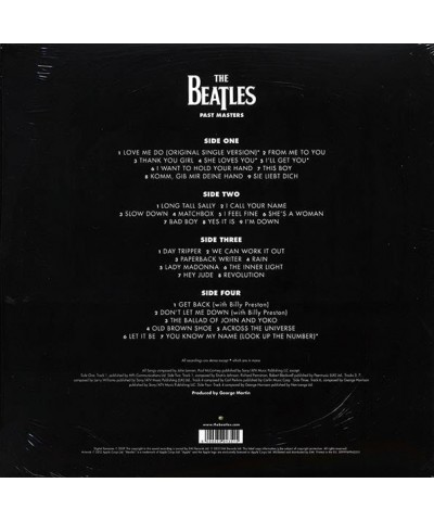 The Beatles LP - Past Masters Volume 1 + Volume 2 (stereo) (2xLP) (180g) (Vinyl) $29.36 Vinyl