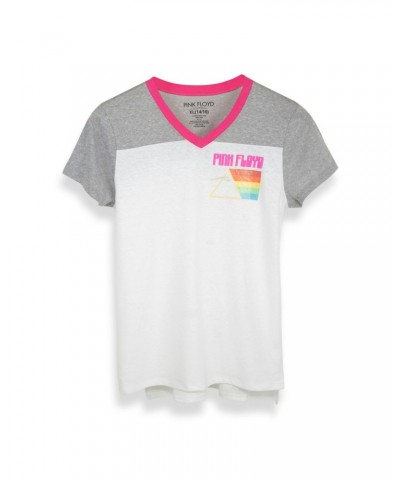 Pink Floyd Women's Rainbow Prism V-Neck T-Shirt $5.78 Shirts