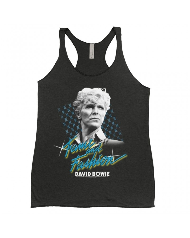 David Bowie Ladies' Tank Top | Fame And Fashion Design Shirt $10.42 Shirts