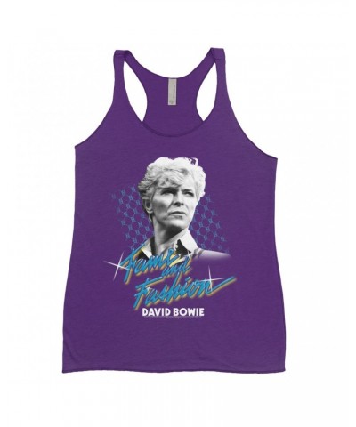 David Bowie Ladies' Tank Top | Fame And Fashion Design Shirt $10.42 Shirts