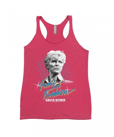 David Bowie Ladies' Tank Top | Fame And Fashion Design Shirt $10.42 Shirts