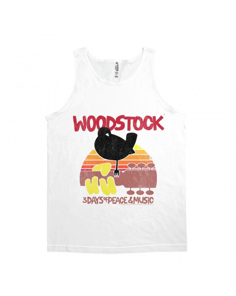 Woodstock Unisex Tank Top | Bird And Guitar Sunset Shirt $11.73 Shirts