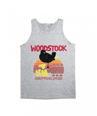 Woodstock Unisex Tank Top | Bird And Guitar Sunset Shirt $11.73 Shirts