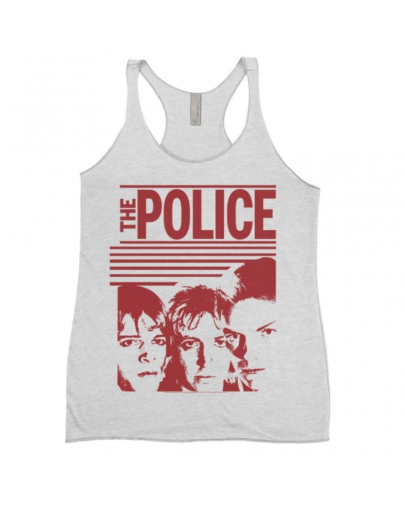 The Police Ladies' Tank Top | Red Outlandos D'Amour Album Design Shirt $13.61 Shirts