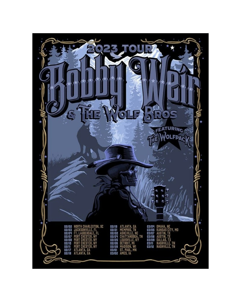 Bob Weir Bobby Weir & Wolf Bros 2023 Tour Poster $28.20 Decor