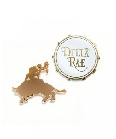 Delta Rae Bull and White Drum Pin $2.15 Accessories