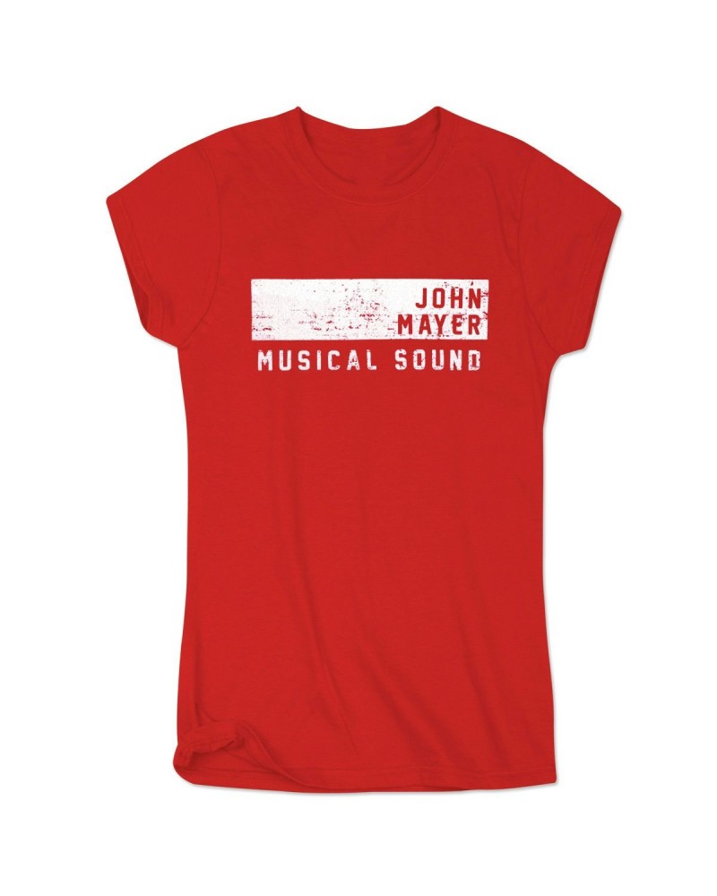 John Mayer Womens Musical Sound Athletic T-Shirt $12.25 Shirts