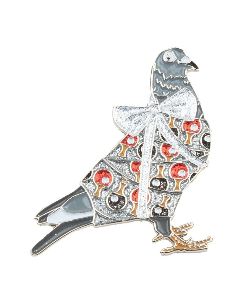 Pigeons Playing Ping Pong Holiday Pigeon Pin V3 Glitter $8.80 Accessories