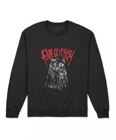 Fall Out Boy Grim Crewneck (Black) $10.62 Sweatshirts