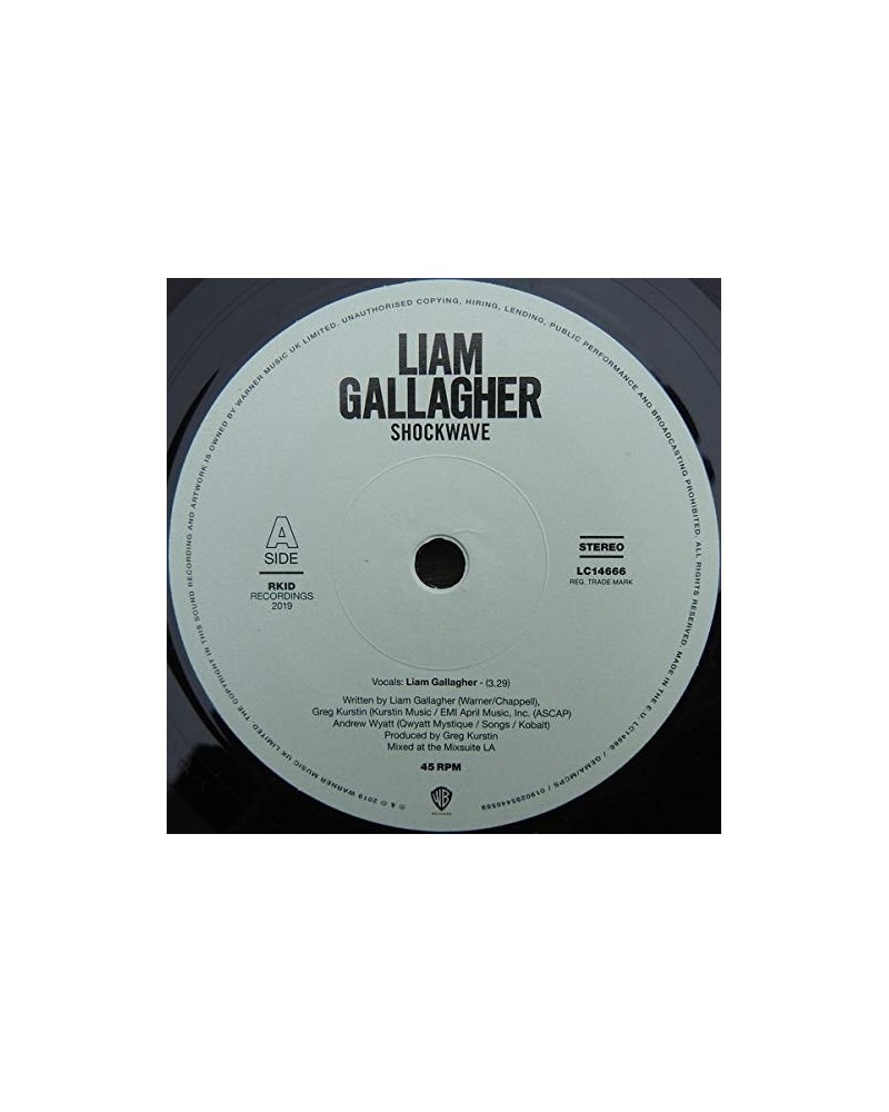 Liam Gallagher Shockwave Vinyl Record $7.87 Vinyl