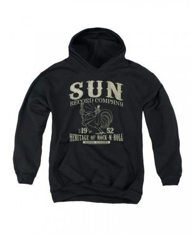 Sun Records Youth Hoodie | ROCKABILLY BIRD Pull-Over Sweatshirt $10.44 Sweatshirts