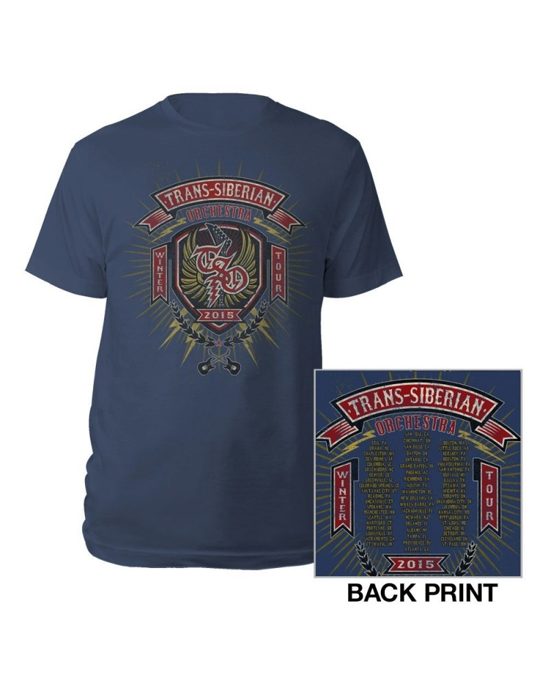 Trans-Siberian Orchestra 2015 Winter Tour Crest Itin Tee $12.50 Shirts