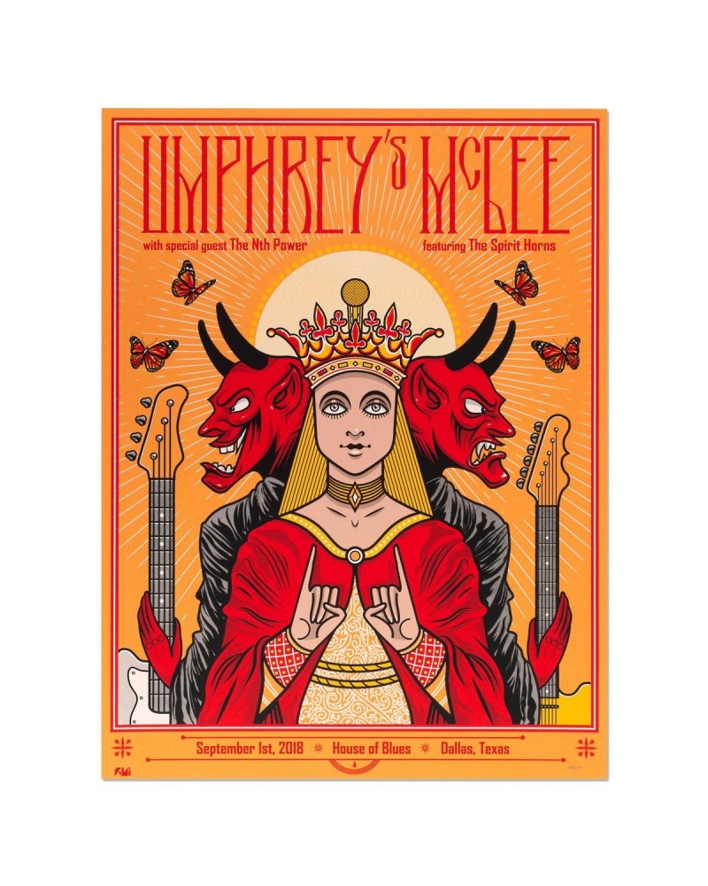 Umphrey's McGee House of Blues Dallas 2018 Poster $11.76 Decor