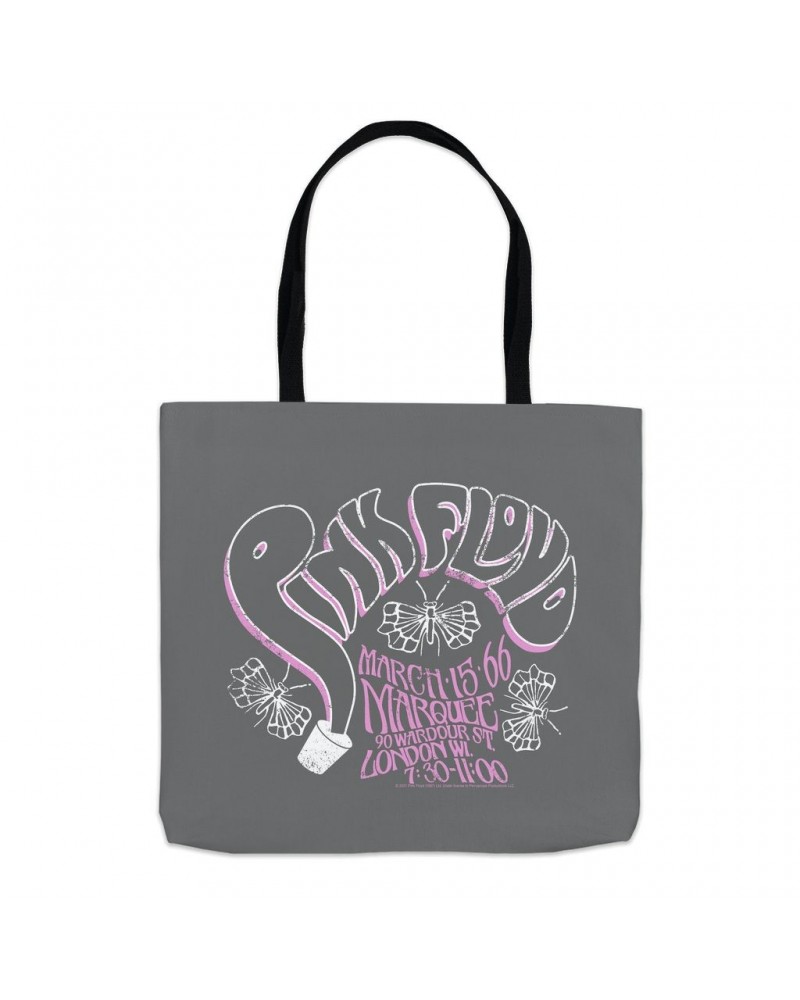 Pink Floyd Tote Bag | Marquee 1966 Concert Flyer Logo Distressed Bag $8.82 Bags