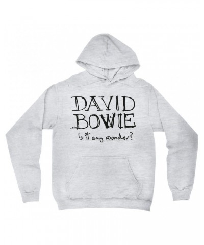 David Bowie Hoodie | Is It Any Wonder? Script Logo Hoodie $17.98 Sweatshirts