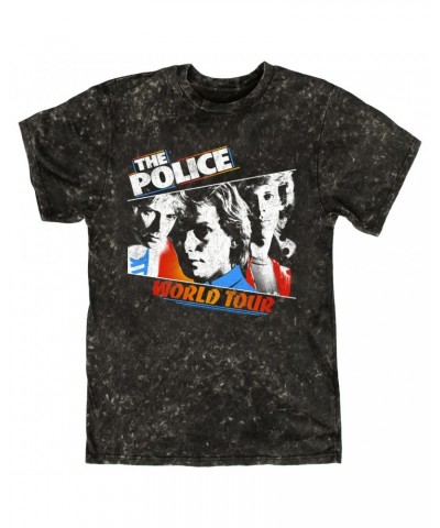 The Police T-shirt | Live In Concert World Tour Mineral Wash Shirt $10.18 Shirts