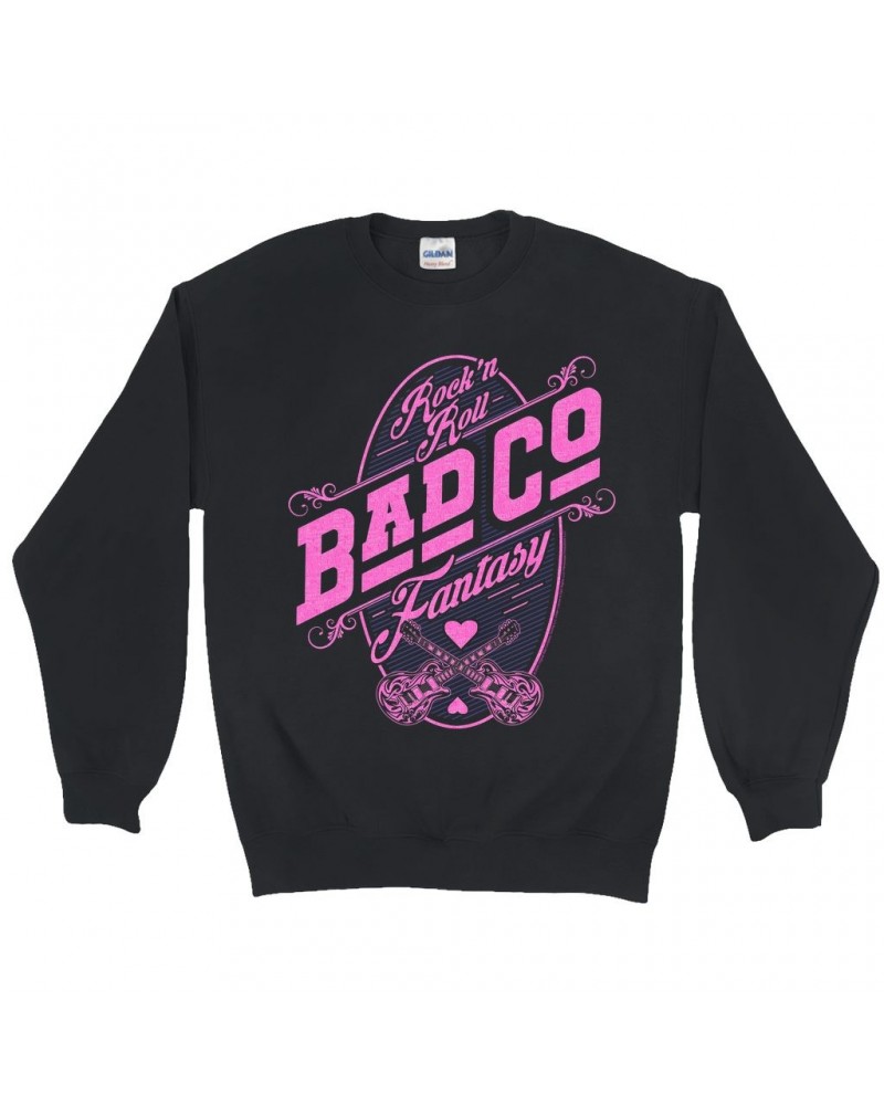 Bad Company Sweatshirt | Rock N' Roll Fantasy Pink Sweatshirt $12.23 Sweatshirts