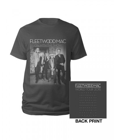 Fleetwood Mac 2015 On With The Show Tour/Itin Charcoal T-shirt $9.58 Shirts