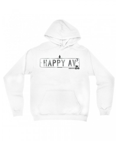 Woodstock Hoodie | Happy Avenue Street Sign Hoodie $17.18 Sweatshirts