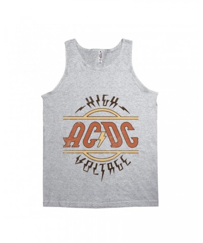 AC/DC Unisex Tank Top | Retro Colored High Voltage Design Distressed Shirt $9.98 Shirts