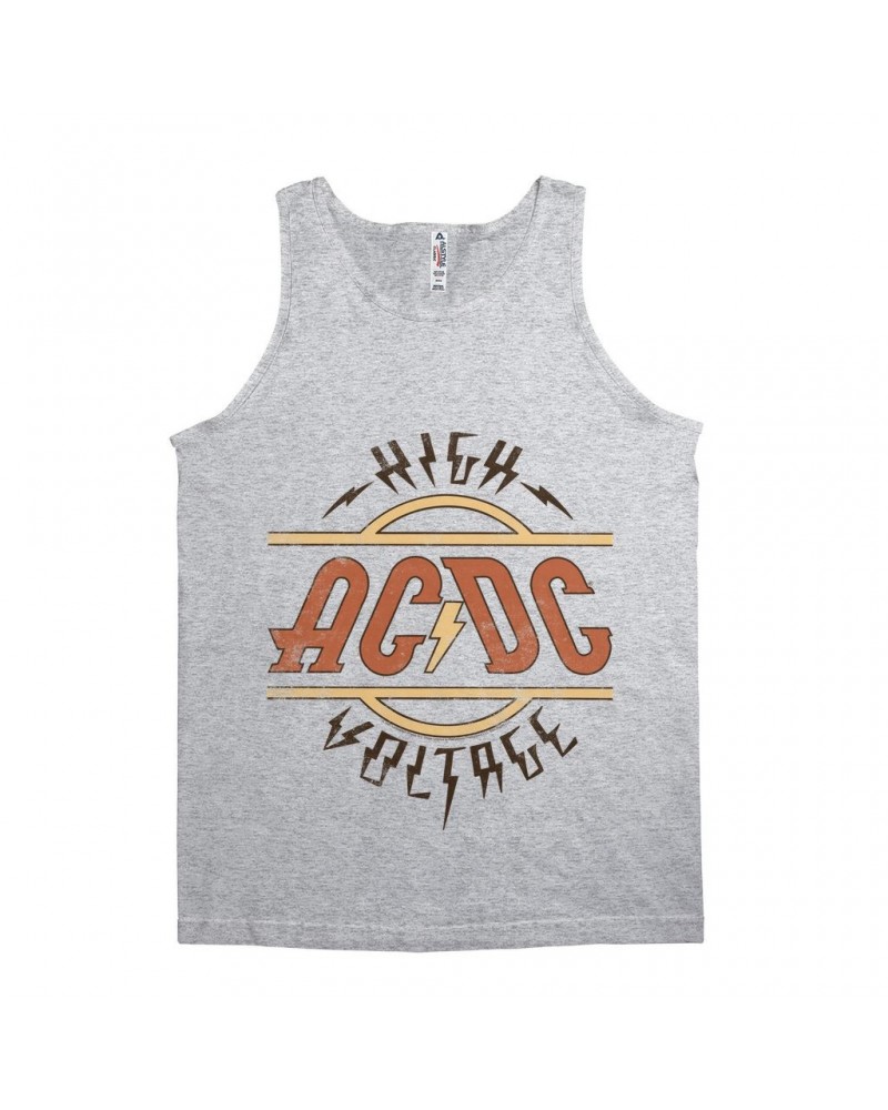 AC/DC Unisex Tank Top | Retro Colored High Voltage Design Distressed Shirt $9.98 Shirts