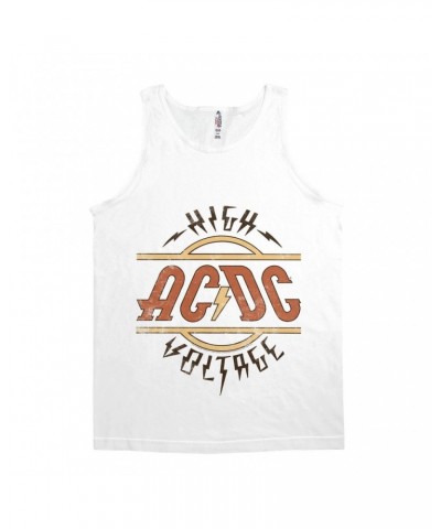 AC/DC Unisex Tank Top | Retro Colored High Voltage Design Distressed Shirt $9.98 Shirts