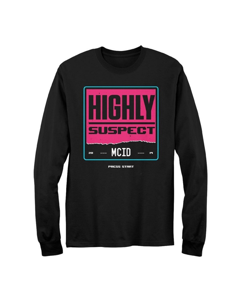 Highly Suspect Press Start Long Sleeve T-Shirt $12.87 Shirts