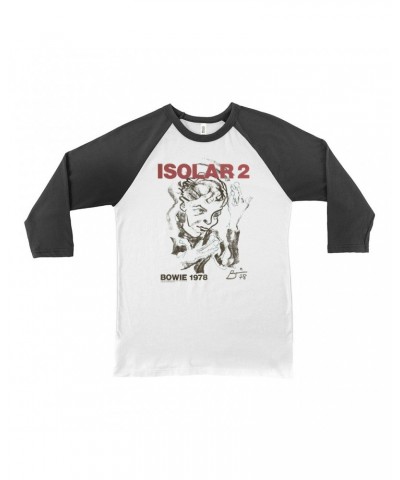 David Bowie 3/4 Sleeve Baseball Tee | Isolar 2 1978 Concert Poster Shirt $9.28 Shirts