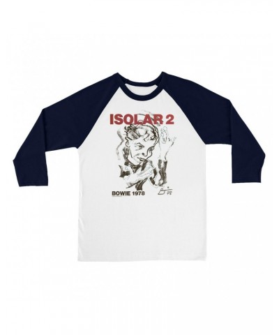 David Bowie 3/4 Sleeve Baseball Tee | Isolar 2 1978 Concert Poster Shirt $9.28 Shirts