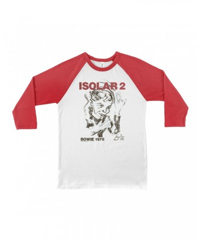 David Bowie 3/4 Sleeve Baseball Tee | Isolar 2 1978 Concert Poster Shirt $9.28 Shirts