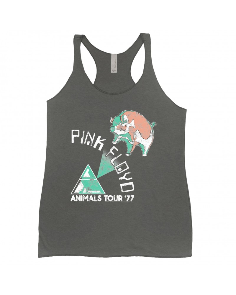 Pink Floyd Ladies' Tank Top | Pastel Animals '77 Tour Shirt $8.69 Shirts