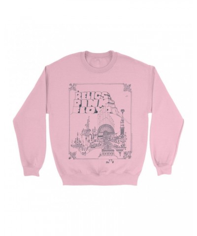 Pink Floyd Bright Colored Sweatshirt | Relics Retro Album Image Sweatshirt $17.48 Sweatshirts