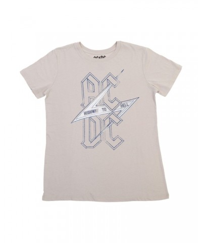 AC/DC Highway To Hell Lightning Bolt White T-Shirt $2.50 Shirts