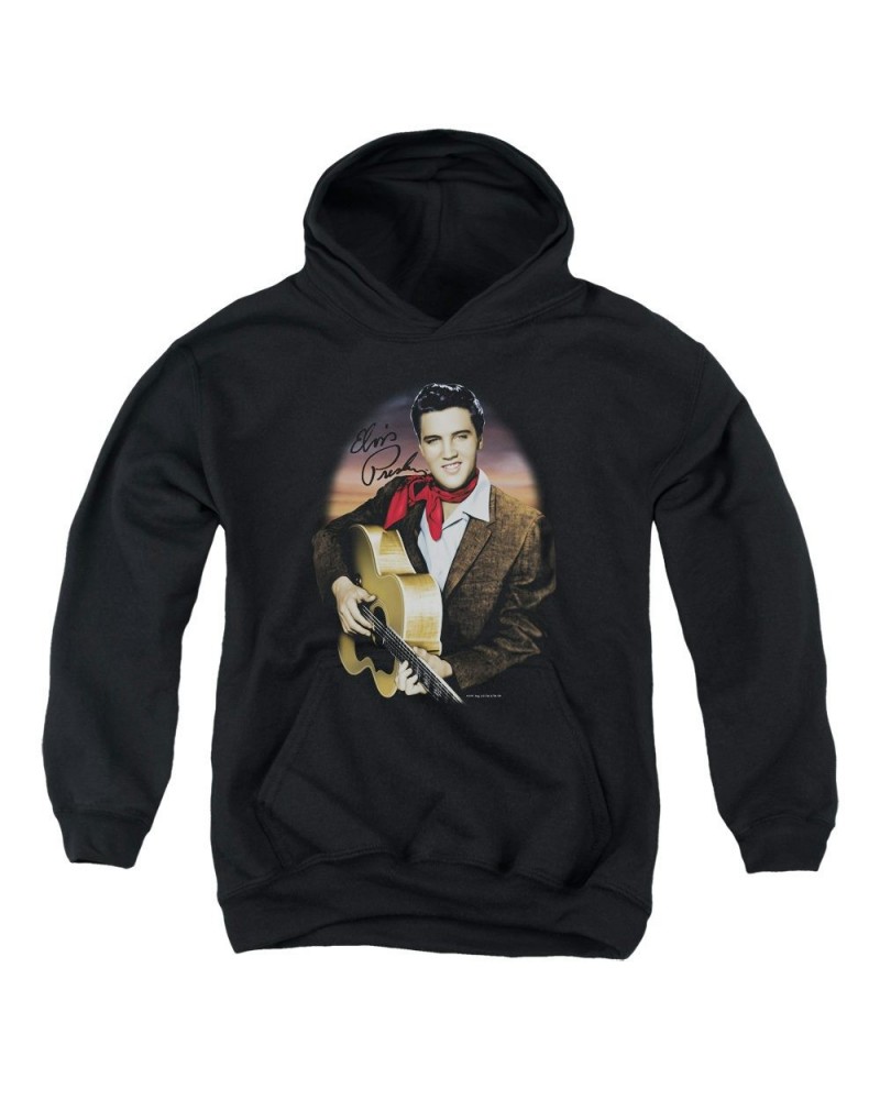 Elvis Presley Youth Hoodie | RED SCARF 2 Pull-Over Sweatshirt $12.76 Sweatshirts