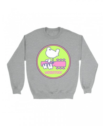 Woodstock Sweatshirt | Neon Pastel Ombre Logo Design Sweatshirt $14.33 Sweatshirts