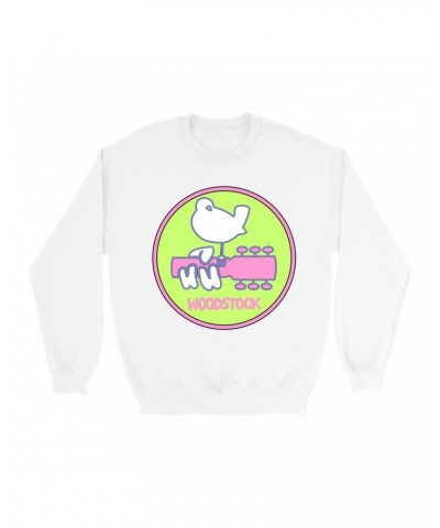 Woodstock Sweatshirt | Neon Pastel Ombre Logo Design Sweatshirt $14.33 Sweatshirts