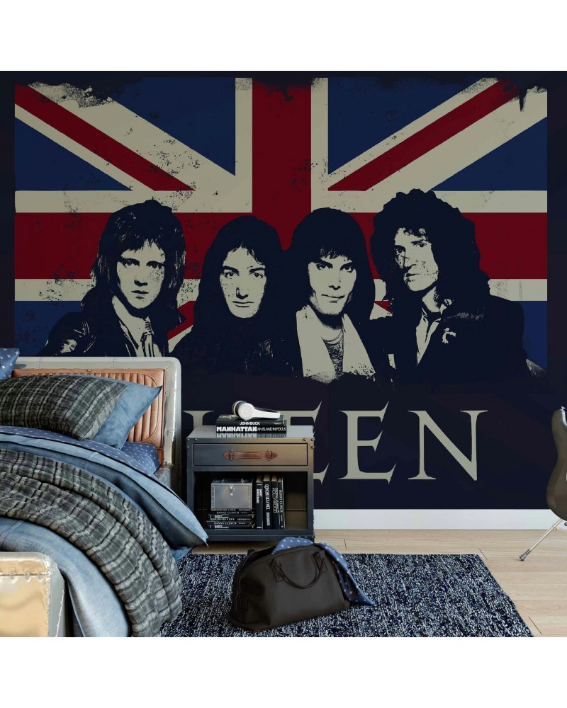 Queen Rock Roll Queen Mural - Union Flag $66.33 Decor