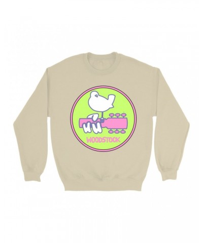 Woodstock Sweatshirt | Neon Pastel Ombre Logo Design Sweatshirt $14.33 Sweatshirts