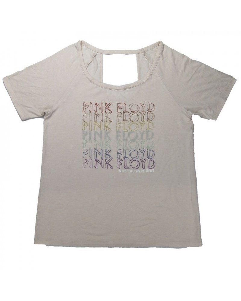 Pink Floyd Women's Repeating Rainbow Wish You Were Here T-Shirt $5.85 Shirts