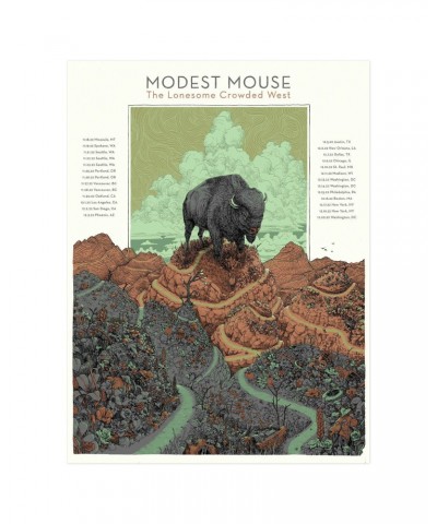 Modest Mouse Lonesome Crowded West Tour Poster $16.40 Decor